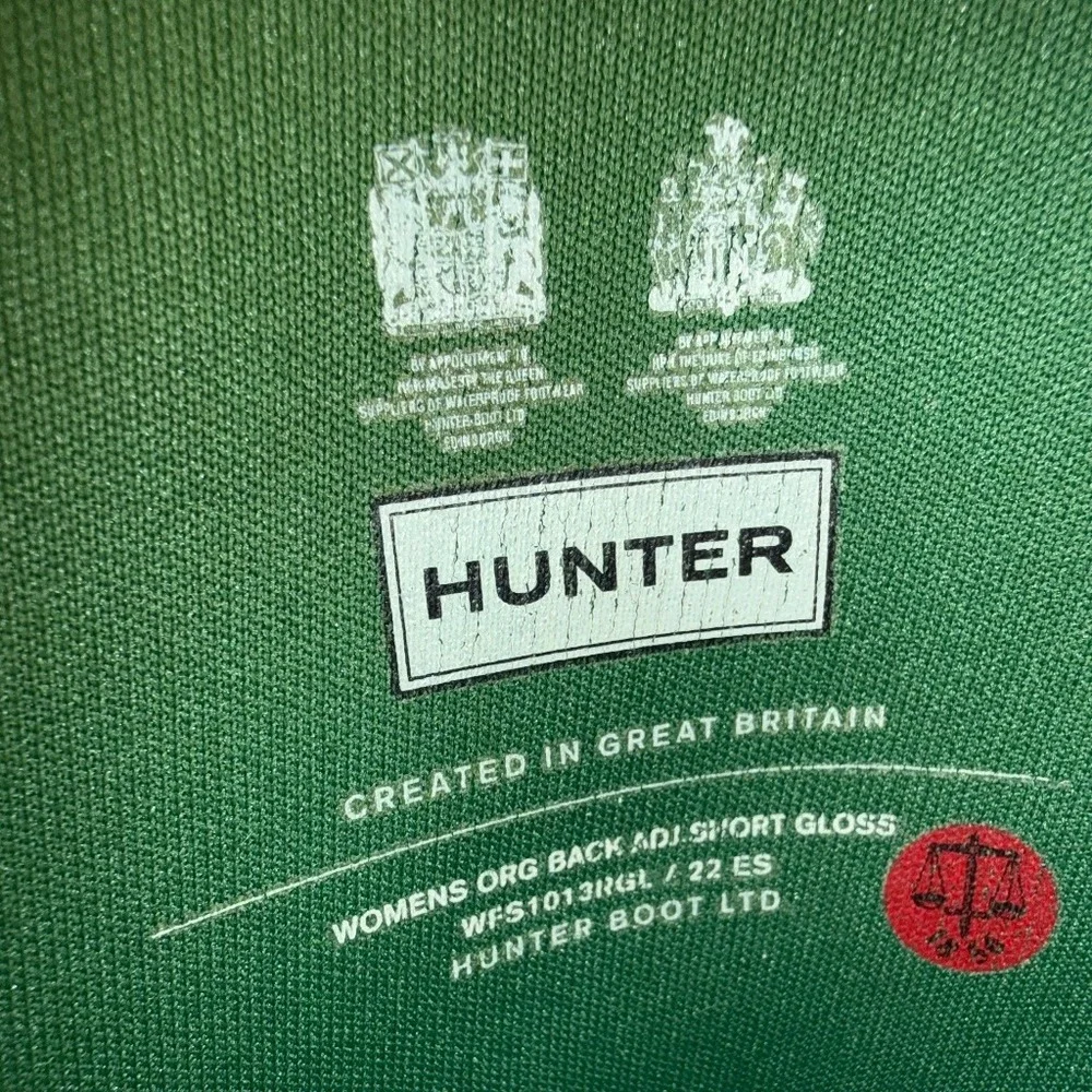Hunter Womens Original Short Rain Boots 6 Green Adjust Back Waterproof Outdoor